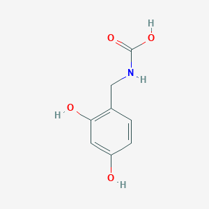 molecular formula C8H9NO4 B13151858 (2,4-Dihydroxybenzyl)carbamic acid 