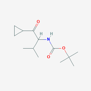 Tert-butyl N-(1-cyclopropyl-3-methyl-1-oxobutan-2-YL)carbamate