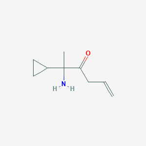 2-Amino-2-cyclopropylhex-5-EN-3-one