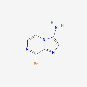 molecular formula C6H5BrN4 B13151869 8-Bromoimidazo[1,2-a]pyrazin-3-amine 