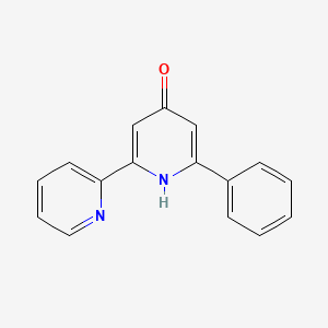 molecular formula C16H12N2O B13151916 6-Phenyl-[2,2'-bipyridin]-4(1H)-one 