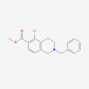 molecular formula C18H18ClNO2 B13151965 Methyl 2-benzyl-5-chloro-1,2,3,4-tetrahydroisoquinoline-6-carboxylate CAS No. 1375069-42-3