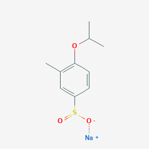 molecular formula C10H13NaO3S B13151980 Sodium 3-methyl-4-(propan-2-yloxy)benzene-1-sulfinate 