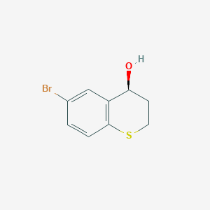 molecular formula C9H9BrOS B13151986 (4S)-6-bromo-3,4-dihydro-2H-1-benzothiopyran-4-ol 