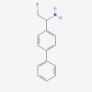 molecular formula C14H14FN B13152005 1-(1,1'-Biphenyl-4-yl)-2-fluoroethanamine 