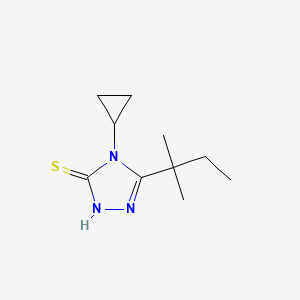 molecular formula C10H17N3S B13152012 4-cyclopropyl-5-(2-methylbutan-2-yl)-4H-1,2,4-triazole-3-thiol 