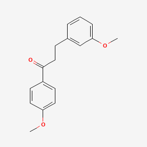 molecular formula C17H18O3 B1315202 4'-Methoxy-3-(3-methoxyphenyl)propiophenone CAS No. 75849-20-6