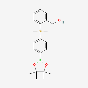 (2-(Dimethyl(4-(4,4,5,5-tetramethyl-1,3,2-dioxaborolan-2-yl)phenyl)silyl)phenyl)methanol