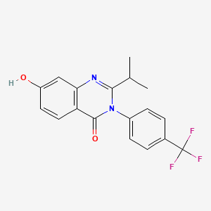 7-Hydroxy-2-isopropyl-3-(4-(trifluoromethyl)phenyl)quinazolin-4(3H)-one