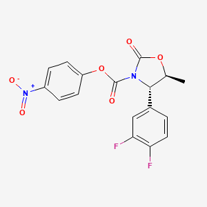 3-Oxazolidinecarboxylicacid,4-(3,4-difluorophenyl)-5-methyl-2-oxo-,4-nitrophenylester,(4R,5R)-rel-