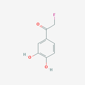 molecular formula C8H7FO3 B13152111 1-(3,4-Dihydroxyphenyl)-2-fluoroethanone 