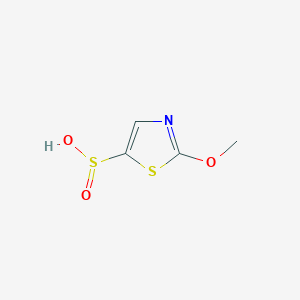 molecular formula C4H5NO3S2 B13152131 2-Methoxy-1,3-thiazole-5-sulfinic acid 