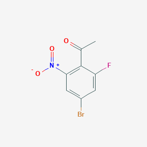 molecular formula C8H5BrFNO3 B13152153 4'-Bromo-2'-fluoro-6'-nitroacetophenone 