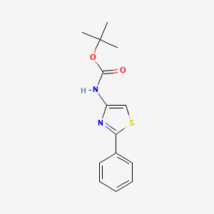 molecular formula C14H16N2O2S B13152161 tert-butyl N-(2-phenyl-1,3-thiazol-4-yl)carbamate 