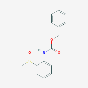 molecular formula C15H15NO3S B13152187 Benzyl (2-(methylsulfinyl)phenyl)carbamate 