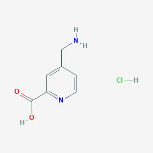 molecular formula C7H9ClN2O2 B13152191 4-(Aminomethyl)picolinicacidhydrochloride 