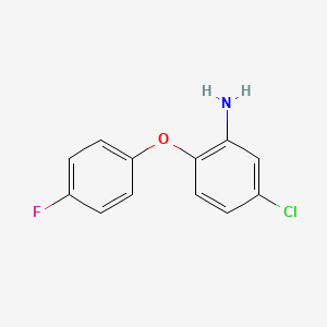 molecular formula C12H9ClFNO B1315220 5-氯-2-(4-氟苯氧基)苯胺 CAS No. 79567-26-3