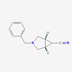 molecular formula C13H14N2 B13152211 (1R,5S,6R)-3-Benzyl-3-azabicyclo[3.1.0]hexane-6-carbonitrile 