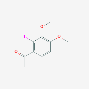 molecular formula C10H11IO3 B13152222 1-(2-Iodo-3,4-dimethoxyphenyl)ethanone 