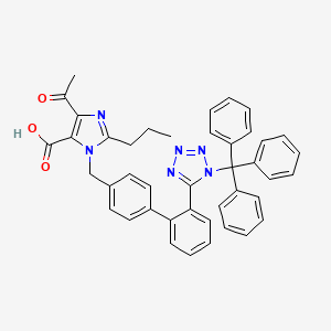 5-Acetyl-2-propyl-3-[[4-[2-(1-trityltetrazol-5-yl)phenyl]phenyl]methyl]imidazole-4-carboxylic acid