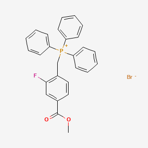 molecular formula C27H23BrFO2P B13152247 (2-Fluoro-4-(methoxycarbonyl)benzyl)triphenylphosphonium bromide 