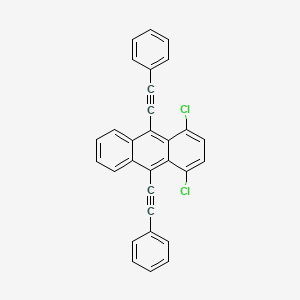 molecular formula C30H16Cl2 B13152281 1,4-Dichloro-9,10-bis(phenylethynyl)anthracene CAS No. 80034-19-1