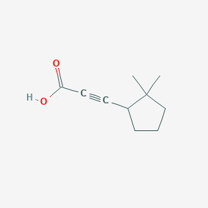 molecular formula C10H14O2 B13152304 3-(2,2-Dimethylcyclopentyl)prop-2-ynoic acid 