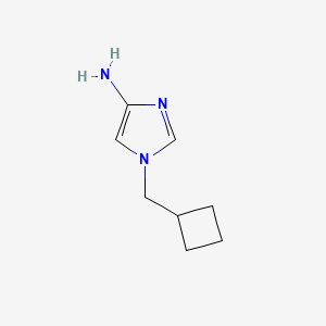 molecular formula C8H13N3 B13152315 1-(Cyclobutylmethyl)-1H-imidazol-4-amine 