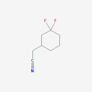 molecular formula C8H11F2N B13152372 2-(3,3-Difluorocyclohexyl)acetonitrile 