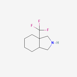 molecular formula C9H14F3N B13152380 3A-(trifluoromethyl)-octahydro-1H-isoindole 