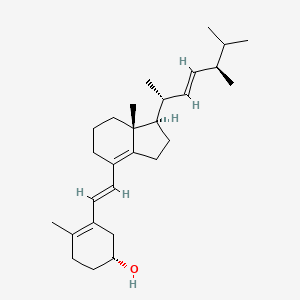 molecular formula C28H44O B13152392 (1R)-3-[(E)-2-[(1R,7aR)-1-[(E,2R,5R)-5,6-dimethylhept-3-en-2-yl]-7a-methyl-1,2,3,5,6,7-hexahydroinden-4-yl]ethenyl]-4-methylcyclohex-3-en-1-ol 