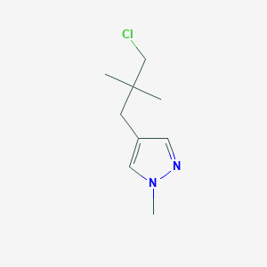 molecular formula C9H15ClN2 B13152401 4-(3-chloro-2,2-dimethylpropyl)-1-methyl-1H-pyrazole 