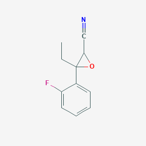 3-Ethyl-3-(2-fluorophenyl)oxirane-2-carbonitrile