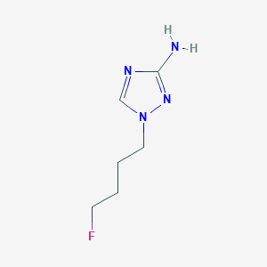 molecular formula C6H11FN4 B13152424 1-(4-Fluorobutyl)-1H-1,2,4-triazol-3-amine 