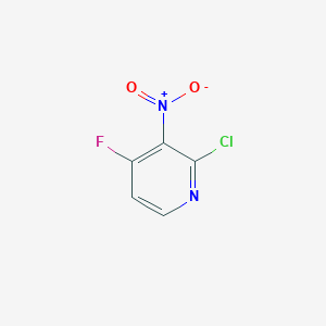 molecular formula C5H2ClFN2O2 B13152429 2-Chloro-4-fluoro-3-nitropyridine 