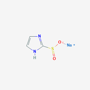 molecular formula C3H3N2NaO2S B13152432 Sodium 1H-imidazole-2-sulfinate 