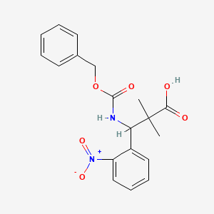 3-{[(Benzyloxy)carbonyl]amino}-2,2-dimethyl-3-(2-nitrophenyl)propanoic acid