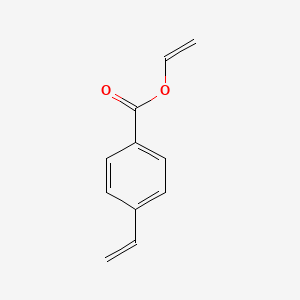 molecular formula C11H10O2 B13152488 Benzoicacid,4-ethenyl-,ethenylester 