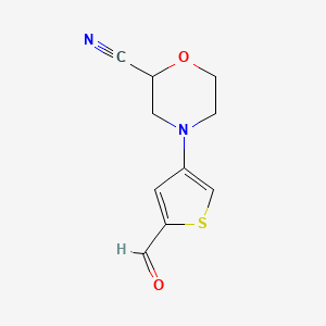 4-(5-Formylthiophen-3-YL)morpholine-2-carbonitrile