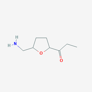 1-[5-(Aminomethyl)oxolan-2-yl]propan-1-one