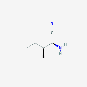 molecular formula C6H12N2 B13152560 (2S,3S)-2-Amino-3-methylpentanenitrile 