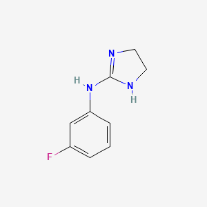 molecular formula C9H10FN3 B13152592 N-(3-fluorophenyl)-4,5-dihydro-1H-imidazol-2-amine 