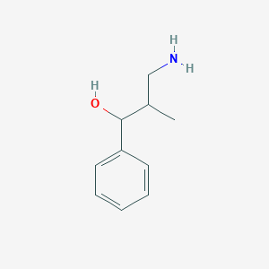 molecular formula C10H15NO B13152600 3-Amino-2-methyl-1-phenylpropan-1-ol 