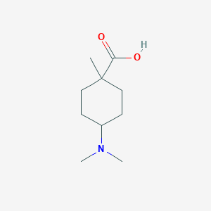 molecular formula C10H19NO2 B13152605 4-(Dimethylamino)-1-methylcyclohexane-1-carboxylic acid 