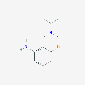 molecular formula C11H17BrN2 B13152607 3-Bromo-2-([methyl(propan-2-YL)amino]methyl)aniline 