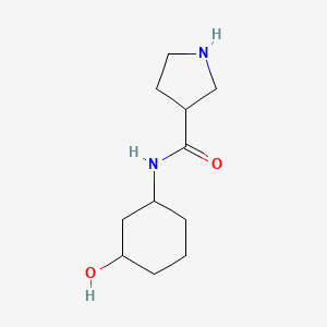 molecular formula C11H20N2O2 B13152624 N-(3-hydroxycyclohexyl)pyrrolidine-3-carboxamide 