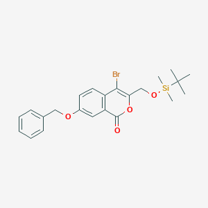 7-(Benzyloxy)-4-bromo-3-(((tert-butyldimethylsilyl)oxy)methyl)-1H-isochromen-1-one