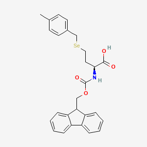 molecular formula C27H27NO4Se B13152669 Fmoc-HomoSec(pMeBzl)-OH 