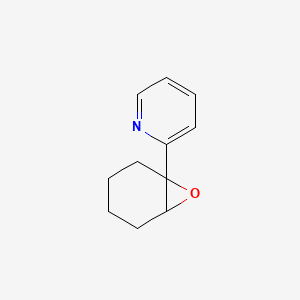 molecular formula C11H13NO B13152677 2-{7-Oxabicyclo[4.1.0]heptan-1-yl}pyridine 