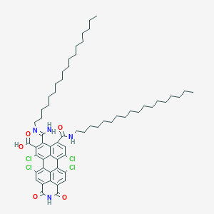 5,6,11,12-Tetrachloro-8-(N-octadecylcarbamimidoyl)-9-(octadecylcarbamoyl)-1,3-dioxo-2,3-dihydro-1H-benzo[10,5]anthra[2,1,9-def]isoquinoline-7-carboxylic acid